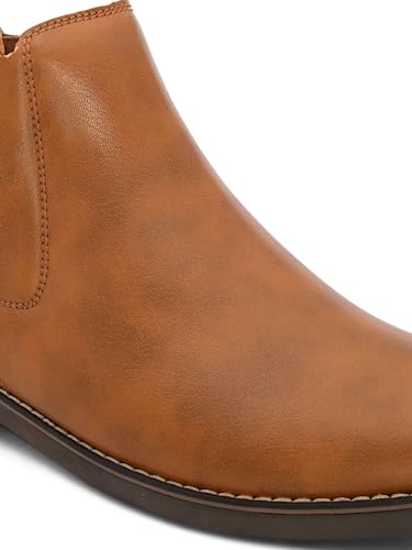Image of FENTACIA Faux Leather Formal Chelsea Boots for Men