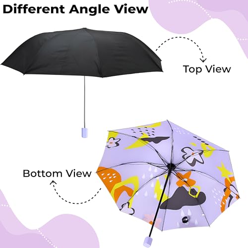 Image of Kraptick Printed Travel Umbrella for Rain, UV, Wind Proof, Water-Proof Umbrella for Men /Women /Boys /Girls /Kids (UMBR-02)