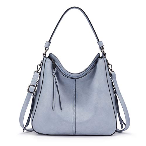 Image of Realer Hobo Crossbody Bags for Women Designer Faux Leather Hobo Handbags Retro Large Size Shoulder Bag Bucket Purse