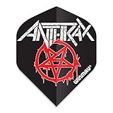 WINMAU Rock Legends Anthrax Logo Rhino Extra Thick Dart Flights - 1 Satz pro Packung (Insgesamt 3 Flüge)