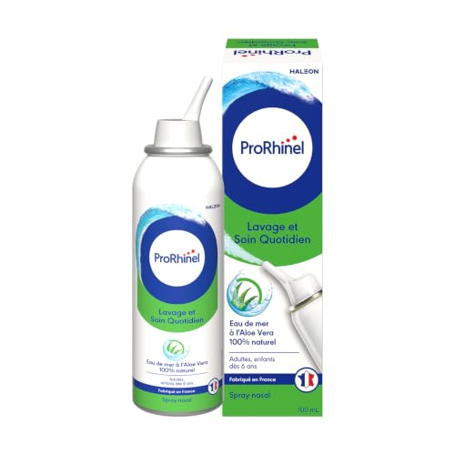 PRORHINEL Spray Naturel Hygiène Du Nez Eau De Mer, Aloe Vera, 100 ml