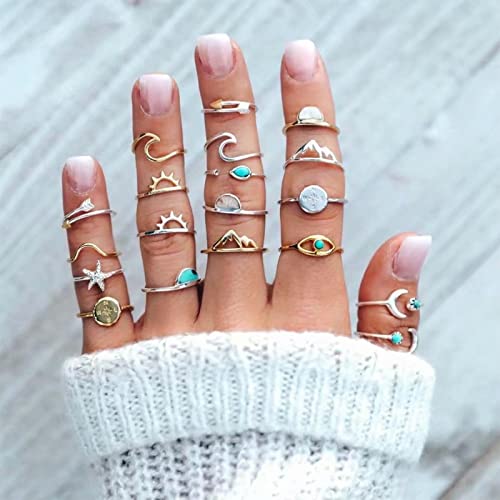 50% Off Long tiantian Stackable Boho Knuckle Rings Set