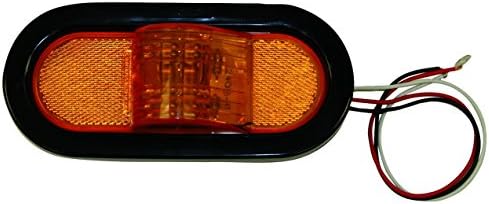 Buyers Products 5626209, 6 Inch Oval Midship Turn Signal and Side Marker with Reflex, Light Kit, 9 LEDS, Clearance Light, Identifying Lights for Trucks and Trailers, Amber image 5