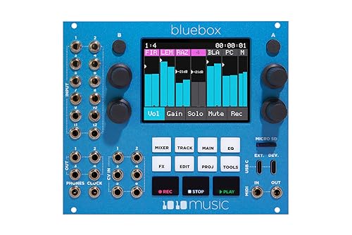 1010music bluebox モジュラーシンセサイザー Amazon | 1010MUSIC Bluebox for Eurorack - Compact Digital Mixer