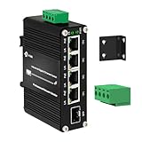 Throncom Industrial Gigabit 4 Ports PoE Ethernet Switch PoE+ Fiber Switch with 100/1000M Adaptive SFP Slot Din Rail Unmanaged 10/100/1000Mbps Network Switch IEEE802.3af/at 30W/Port Max 120W 12-48V DC