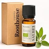Roothouse-Organics® Bio Salbeiöl - 100% naturreines ätherisches Öl - Salvia Officinalis- echter Salbei Duft für Aromatherapie, 10 ml