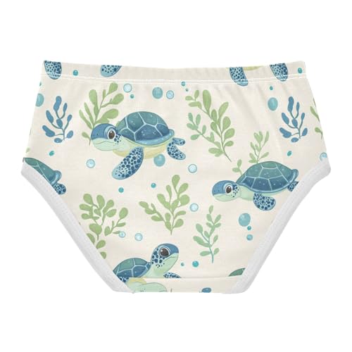 Wusikd Cute Turtles Girls' Underwear Cotton Animal Sea Girls Briefs Soft Toddler Underwear 2T2