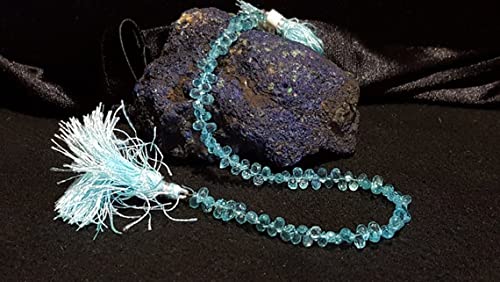 Apatite briolette en poire facettée LKBEADS pour création de bijoux DIY