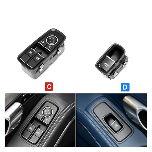 Bouton de lève-vitre Cayman et 718 avec commande de rétroviseur électrique