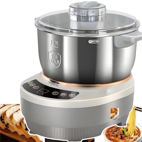 Mezclador de masa antiadherente de acero inoxidable con función de fermentación, sincronización de microcomputadora y panel táctil para pan, pizza, panqueques, albóndigas y masa madre