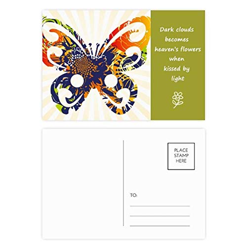 Cartes postales Fleurs dans papillon poétiques pour exprimer vos sentiments avec tendresse