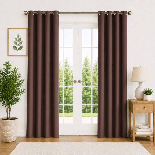 Image of 90%Blackout Door Curtain 7 Feet Blackout Room Darkening Curtain(Set of 2)
