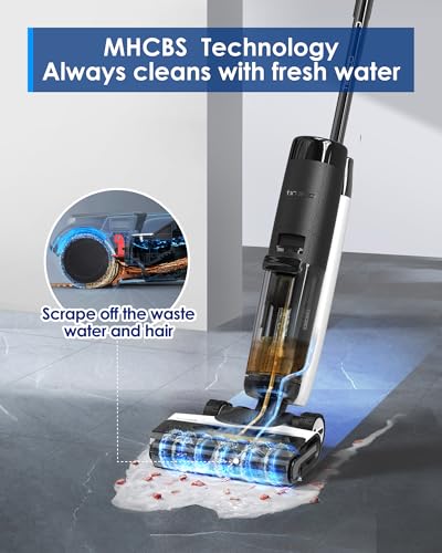 Image of Tineco Floor ONE S7 FlashDry Smart Cordless Wet Dry Vacuum Cleaner, Long Runtime, Great for Sticky Messes, Self-Cleaning, 158℉Hot Air FlashDrying, Dual-Sided Edge Cleaning, Extended Battery Lifespan
