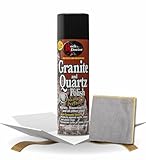 Rock Doctor Granite Polish Spray 18 oz Bundle with Microfiber Cloth - Restores Shine and Protects Granite, Marble, Quartz, and Stone Surfaces with Water-Resistant Coating - (2 Items)