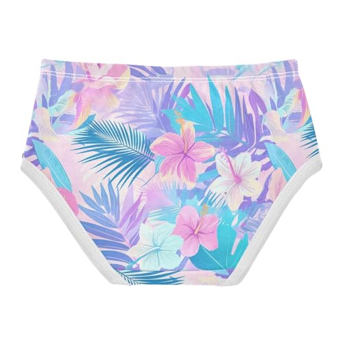 Wusikd Tropical Leaves Girls' Underwear Cotton Flower Girls Briefs Soft Toddler Underwear 2T2