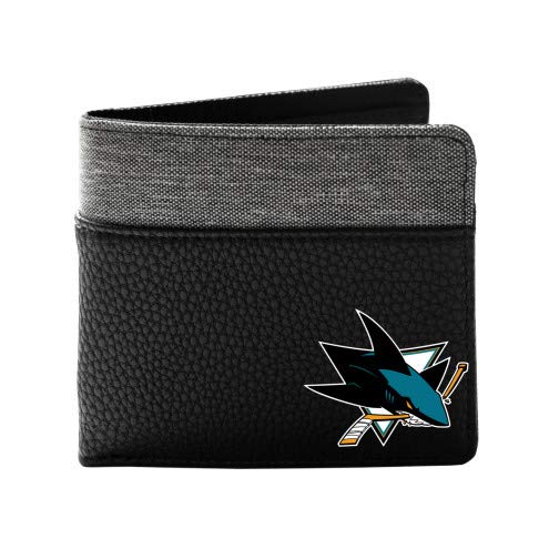 Littlearth unisex-adult NHL San Jose Sharks Pebble Bi-Fold Wallet, Team Color, 5” x 4” x 1”