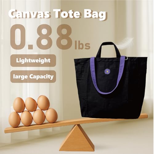 Large XXXL Heavy Duty Canvas Tote Bag 27L for Women, Stylish Work Tote Bags with Multi Pockets Organized Large Capacity Tote for Work Women Tote Bag for Shopping and Travel Reusable Shopping Bags ﻿ - Image 5