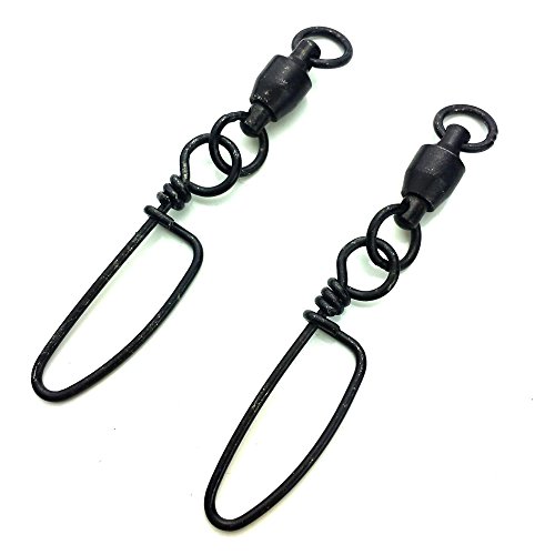 Lobo Lures Black Oxide Ball Bearing Coastlock Snap Swivel 500lb Size 8 Fishint Tackle (6)