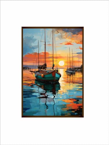Image of Artsense Nature-Inspired Abstract Canvas Wall Painting 20x30 Inch (50x71 cm) Framed Wall Art for Living Room, Bedroom & Home Decor | Large Multicolor Modern Wall Painting