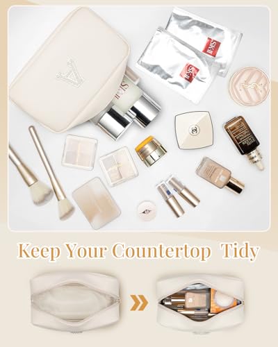 Vlando Graduation Teacher Gifts, Travel Makeup Bag Makeup Pouch Personalized Gift for Women Teen Girls Ideal Gifts for Birthday Wedding Travelers Gifts for Women A4