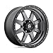 D552 TROPHY 17x8.5, Bolt Pattern: 5x5/, Offset: -6, MATTE GUN METAL BLACK BEAD RING, set of 1