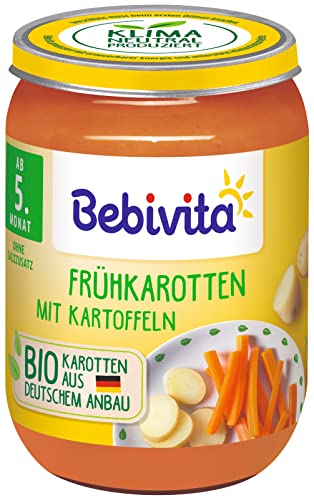 Bebivita Gemüse Frühkarotten mit Kartoffeln, 6er Pack (6 x 190g)