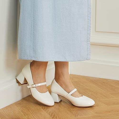 Trary Mary Jane Shoes Women, Chunky Mary Janes Heels for Women Shoes Dressy Casual, Dress Shoes for Women Block Heels Closed Toe Mary Jane Pumps4