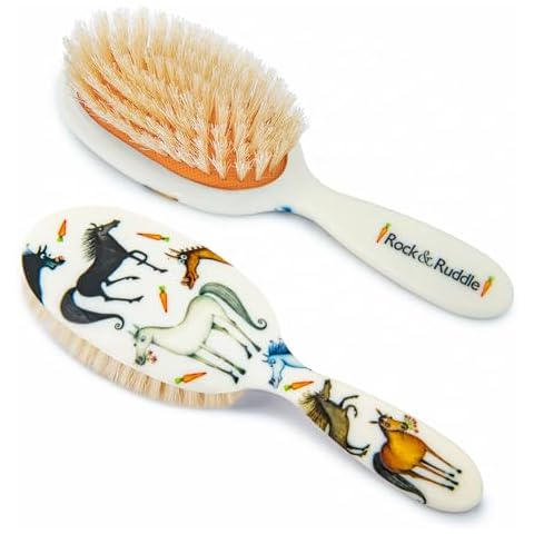 Rock & Ruddle Soft White Natural Boar Bristle Hairbrush Cover