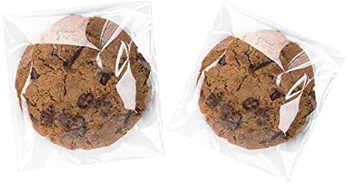 Self Sealing Cellophane Bags,5x7 Inch Cookie Bag,Clear Resealable Cellophane Bags Self Adhesive for Packaging Gifts, Products,100 Pcs