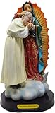 mrcjsales Estatua de la Virgen de Guadalupe y el Papa Juan Pablo II 12 pulgadas de Resina Imagen Religiosa para el Hogar y la Iglesia Estatuilla Catolica Decorativa para Ocasiones Especiales