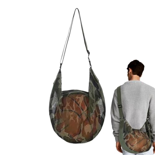 de balón de fútbol con cremallera, soporte de un hombro, malla, red de almacenamiento reutilizable para equipos deportivos, bolsas de almacenamiento con cordón para baloncesto y fútbol