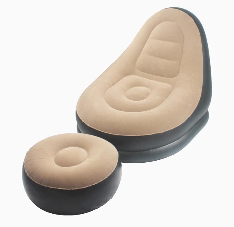 Inflatable Lounge Chair with Air Pump, Footrest & Folding Recliner (Pack of 1)-image-35