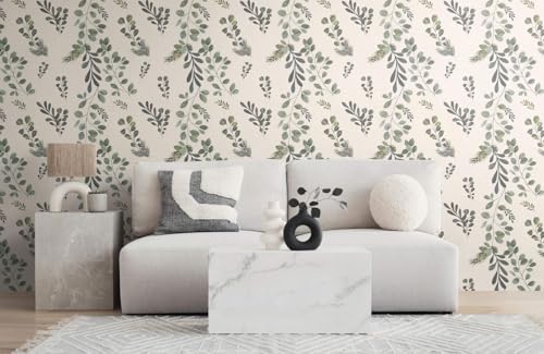 Papel pintado floral lavable no tejido para disimular imperfecciones de pared 7