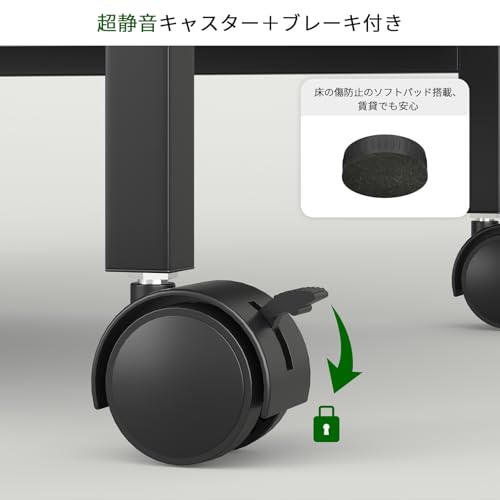 LunarLight スリムハンガーラック 幅70奥行き42高さ160cm 総耐荷重80kg ロング丈の服を収納 移動式/固定式2WAY 引き出し2個付き 耐震転倒防止パーツ付き 組立簡単 おしゃれ収納 クローゼット ワードローブ (ヴィンテージ) [4]
