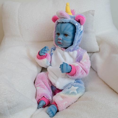 Reborn Babypuppen 19 Zoll 49 cm AVA-Tar Weiches Vinyl Silikon Mädchen Realistisch Neugeborene Puppe Lebensechter Wiedergeborene Bebe Spielzeug Geschenk Für Kinder ab 3 Jahren – Bild 6