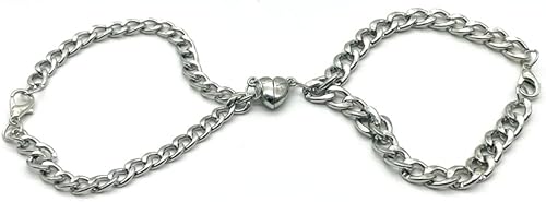 Pulsera magnética de corazón para parejas, regalos para novio, marido, novia, esposa, aniversario, regalos de Navidad para GF BF, regalos de
