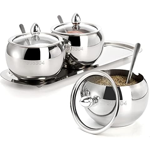 Hedume Stainless Steel Seasoning Containers Set Cover
