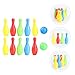 UPKOCH Kids Bowling Toy Set 6-Piece Indoor Bowling Balls Pins Fun Activity for Boys and Girls for Playtime Random Style