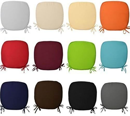 Mamushi REMOVABLE CHAIR SEAT PADS WITH TIES CHAIRS OFFICE HOME GARDEN FOAM CUSHIONS (pack of 2,4,6 & 8),In 12 colors. (pack of 4, Grey)