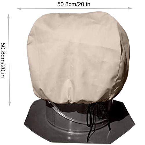 4Pack Turbine Roof Vent Cover Turbine Ventilator Protector Shield 20"X20"Inches(51Cm*51Cm) Waterproof Oxford Tarps Adjustable Drawstring Design #TOP2