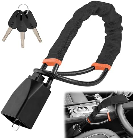 Steering Wheel Lock,Car Steering Wheel to Seat Belt Locks,Heavy D...