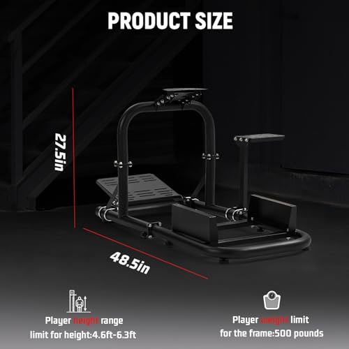 Dardoo G27 Gaming Simulator Cockpit Adjustable Compatible with Logitech G29 G920 G923,Fanatec, Thrus