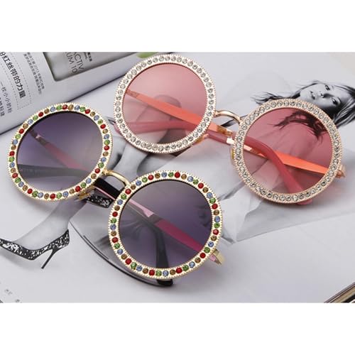 Lunettes de soleil rondes d'un luxe rétro et finitions haut de gamme