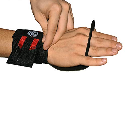 Luva Grip Munhequeira Pull Up Crossfit Protetor - Nc Extreme