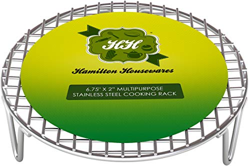 Hamilton Housewares Round Stainless Steel Cooking, Cooling & Canning Rack (6.75" Diam, 2" Height) #TOP1