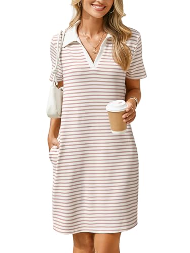 Robe d'été pour femme col en V manches courtes tendance 2025