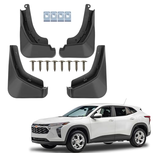 Image of Mud Flaps Splash Guards for Chevrolet Trax 2024-2025 | No Drilling Required Bendable Mud Guards | Front & Rear 4-Piece Set Car Accessories