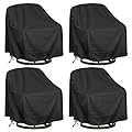 Outdoor Swivel Lounge Chair Cover 4 Pack,Waterproof Heavy Duty Outdoor Chair Covers, (30"W x 34"D x 38.5"H) Patio Furniture Cover for Swivel Patio Lounge Chair