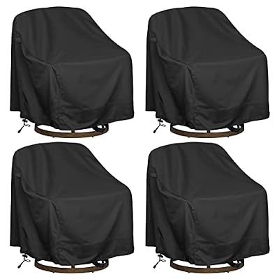 Outdoor Swivel Lounge Chair Cover 4 Pack,Waterproof Heavy Duty Outdoor Chair Covers, (30"W x 34"D x 38.5"H) Patio Furniture Cover for Swivel Patio Lounge Chair