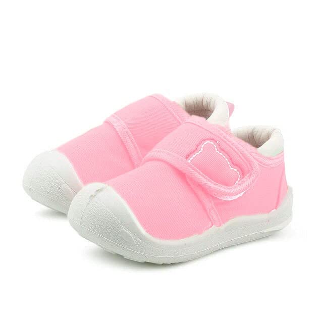 GenericUnisex Kids Velcro Shoes for Baby Boys Girls Anti Skid Running Casual Sneaker Booties for Active Kids Cotton shoe